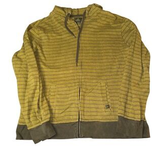 Prana Mens cardiff full zip Hoodie Green Olive Casual sweatshirt Size XXL